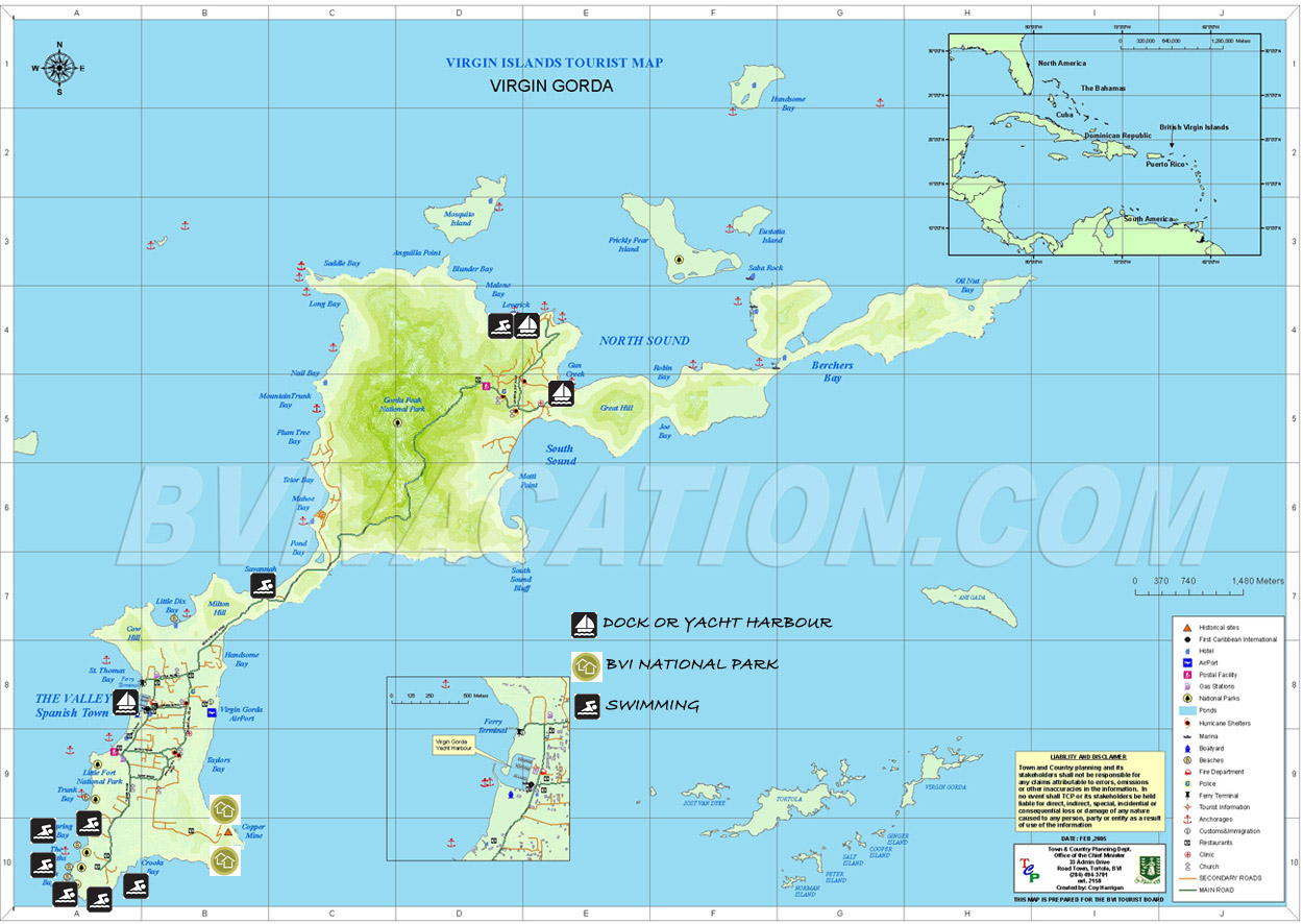 Virgin Gorda Virtual Tour BVI Map - British Virgin Islands