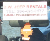 D.W. jeep rental bvi