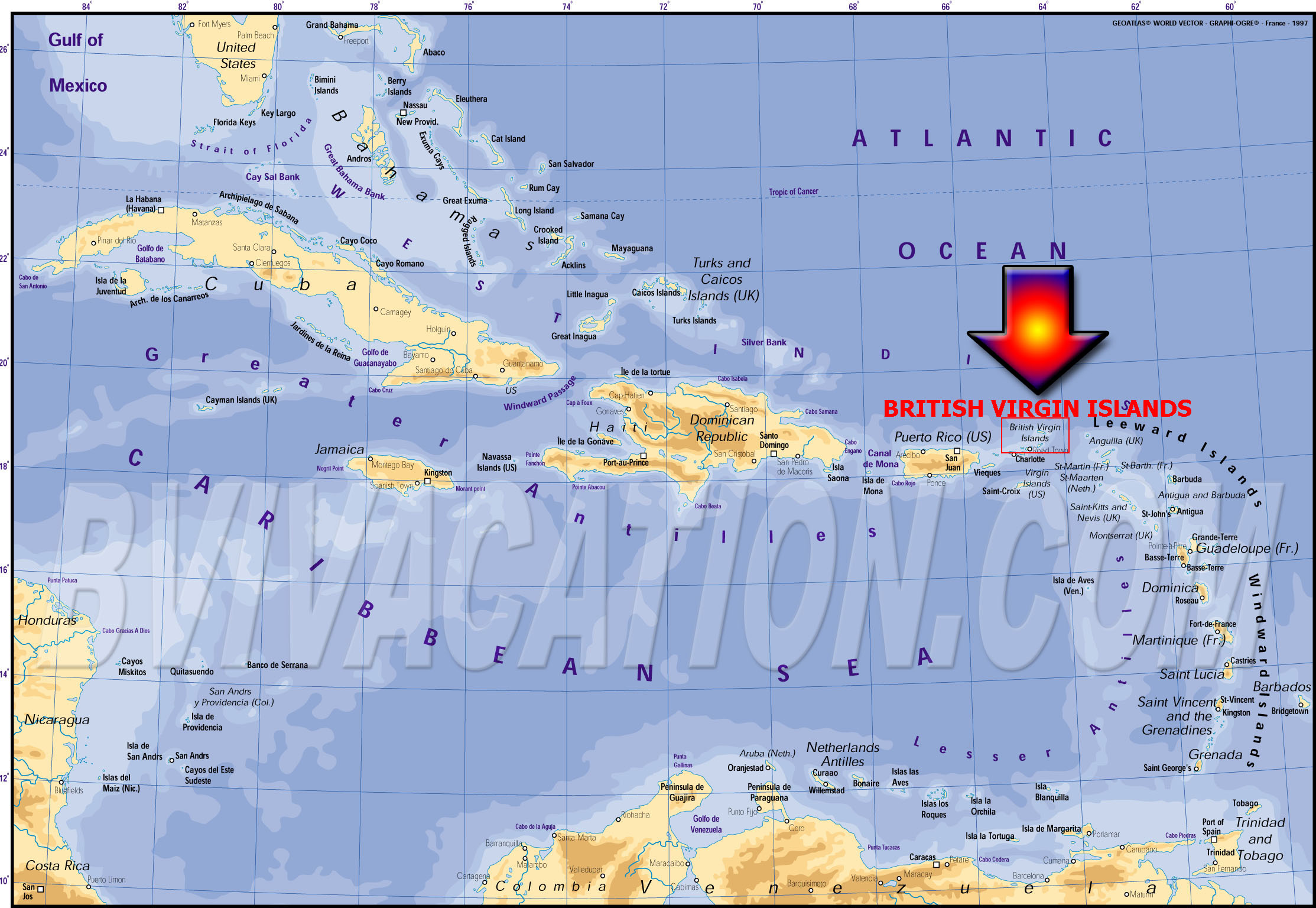 British Virgin Islands Map BVI Map Map of BVI BVI Vacation